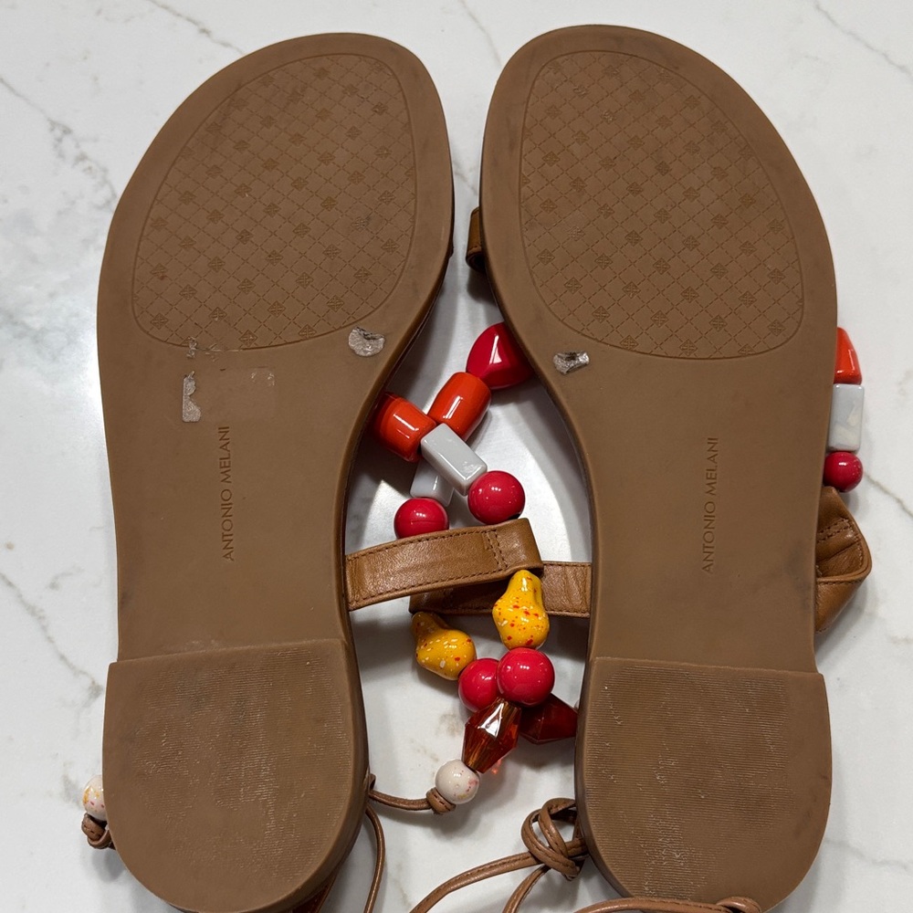 ANTONIO MELANI Multicolor Beaded Sandals - Picture 10 of 11